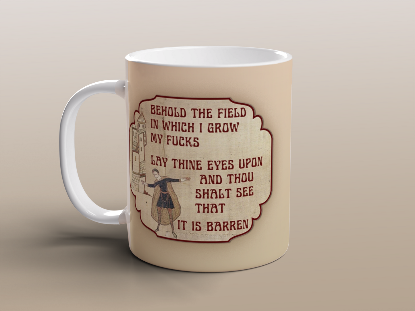 Vintage Medieval Manuscript Mug Gothic Humour Gift for History Lovers Coffee Mug