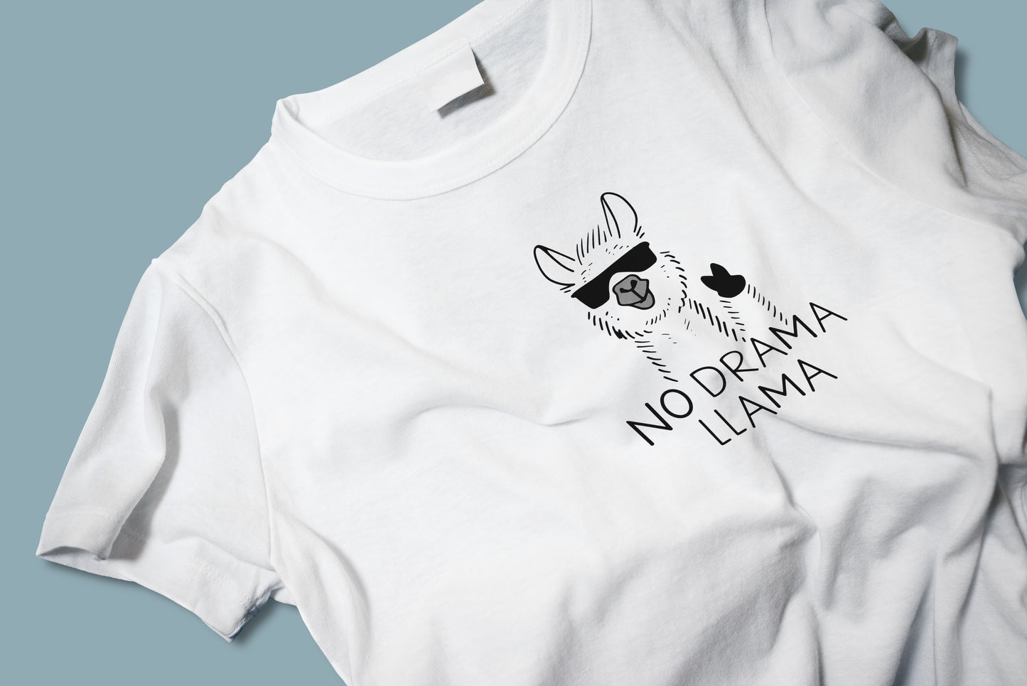 No Drama Llama Funny Llama T Shirt Cute Animal Graphic Unisex Gift Tee