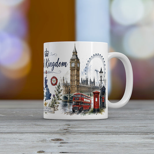 United Kingdom Mug British Flag London Highland Heritage Souvenir Gift