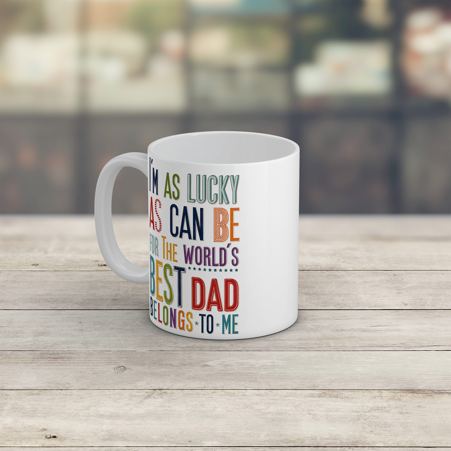 Colourful Dad Mug Ceramic Coffee Mug Appreciation Gift for Father Tea Mug 11oz