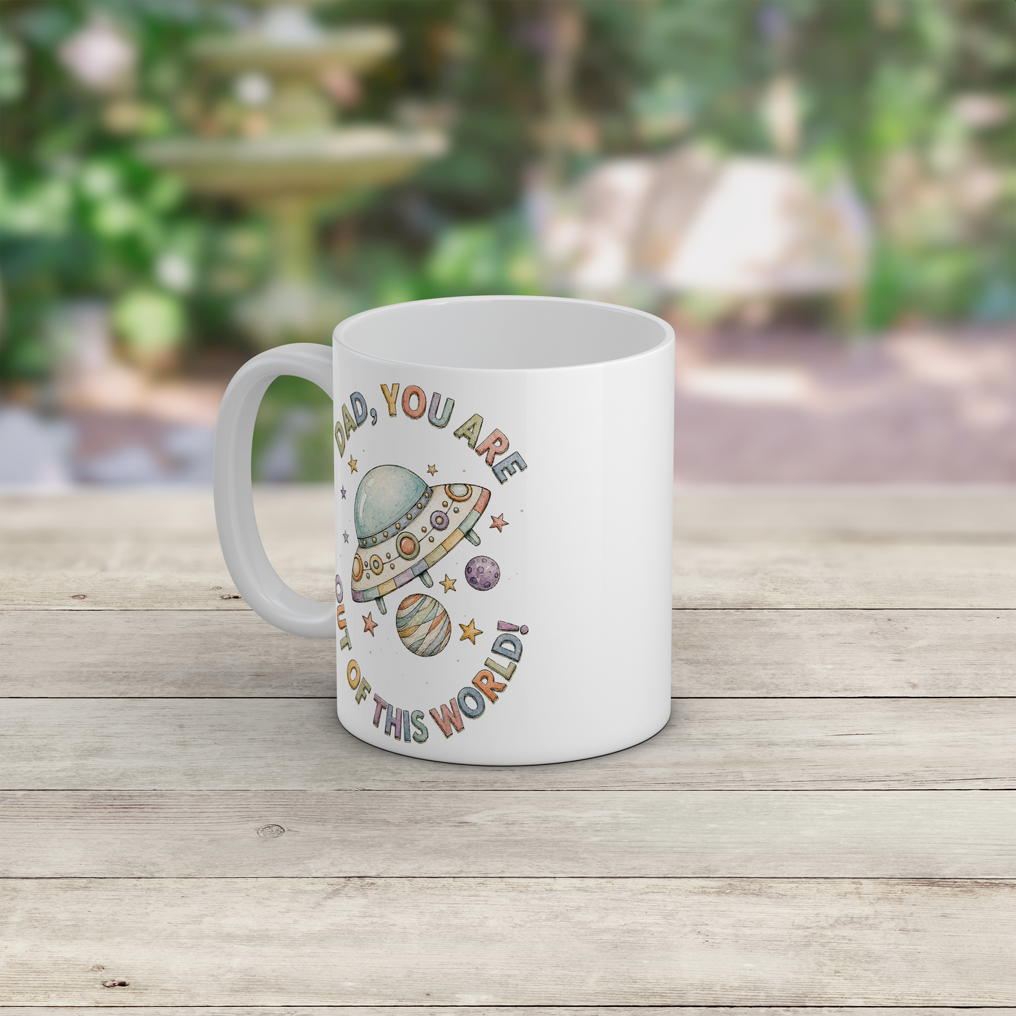 Space Dad Mug Ceramic Coffee Mug Galaxy Gift for Father Sci Fi Tea Mug 11oz
