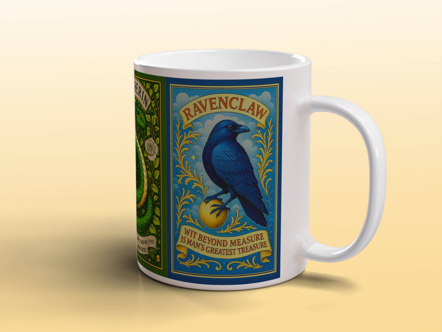 Wizard School Houses Mug Magical Fantasy House Crest Ceramic Coffee Mug 11oz