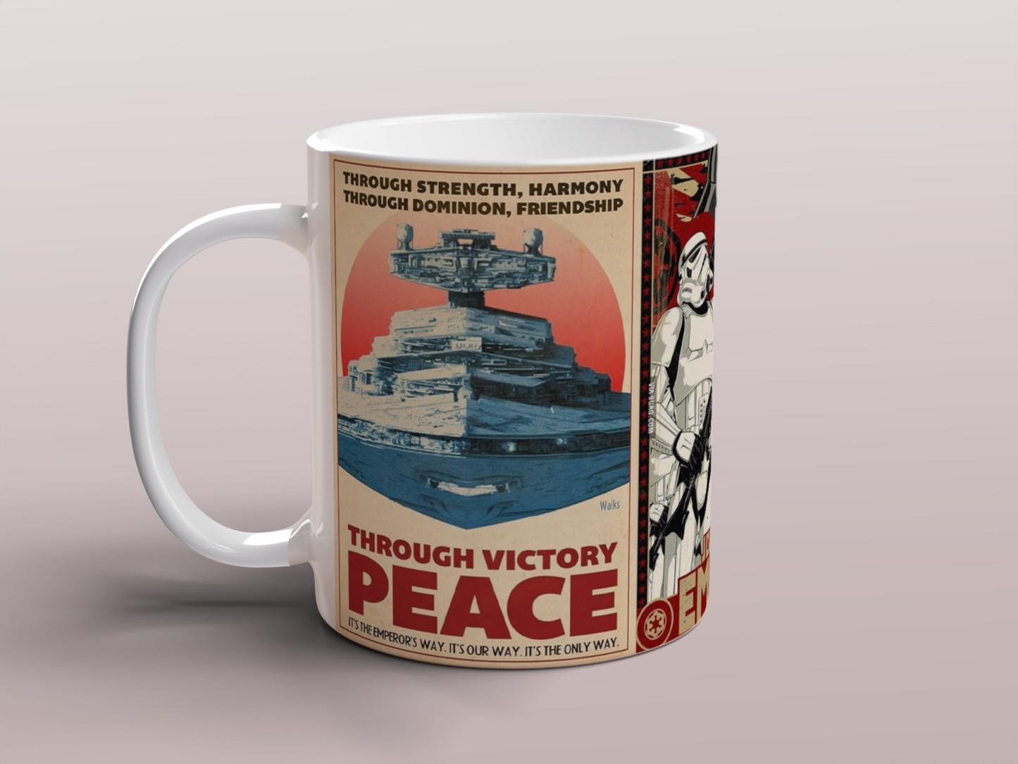 Star Wars Galactic Empire Propaganda Mug Retro Sci Fi Coffee Tea Mug Gift UK
