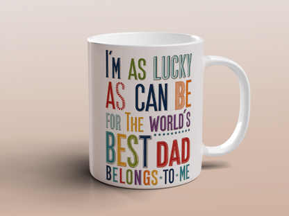 Colourful Dad Mug Ceramic Coffee Mug Appreciation Gift for Father Tea Mug 11oz