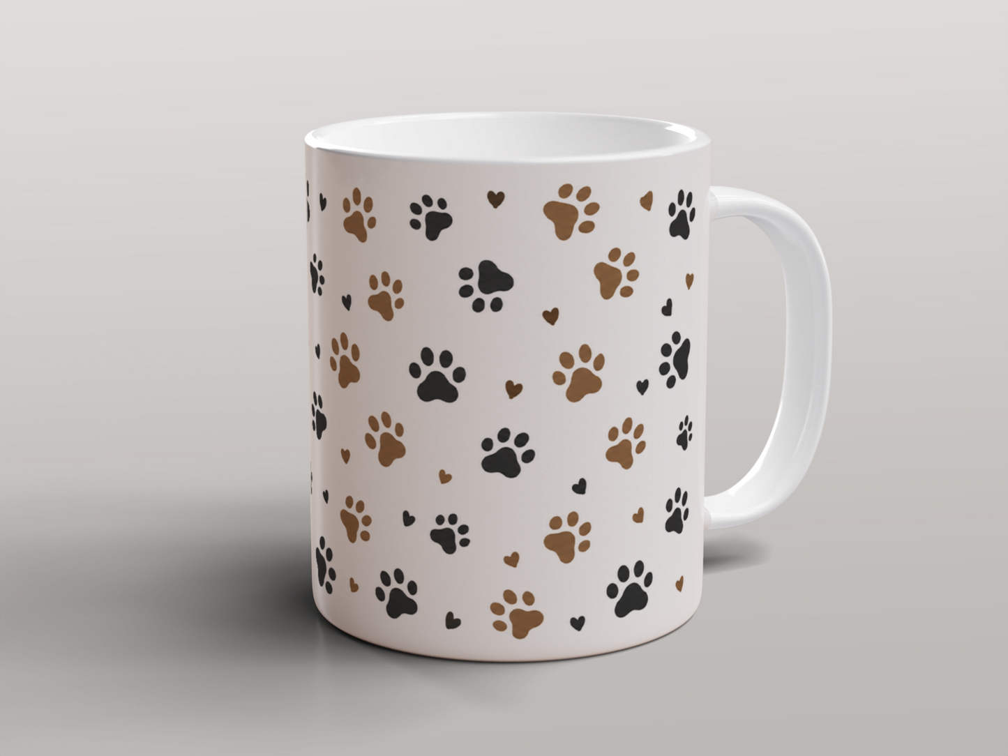Dog Paw Print Ceramic Mug Cute Coffee Cup Gift for Dog Lovers Tea Mug