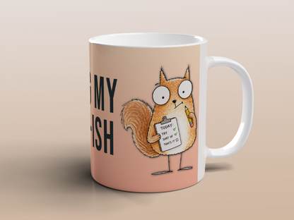 Funny Squirrel Mug Cute Office Humour Gift for Coworkers Lazy Coffee Mug