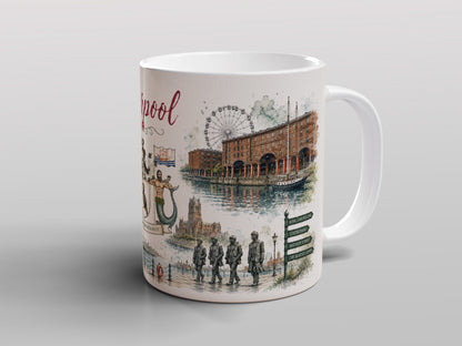 Liverpool Mug Beatles Albert Dock Liver Building Penny Lane Souvenir Gift