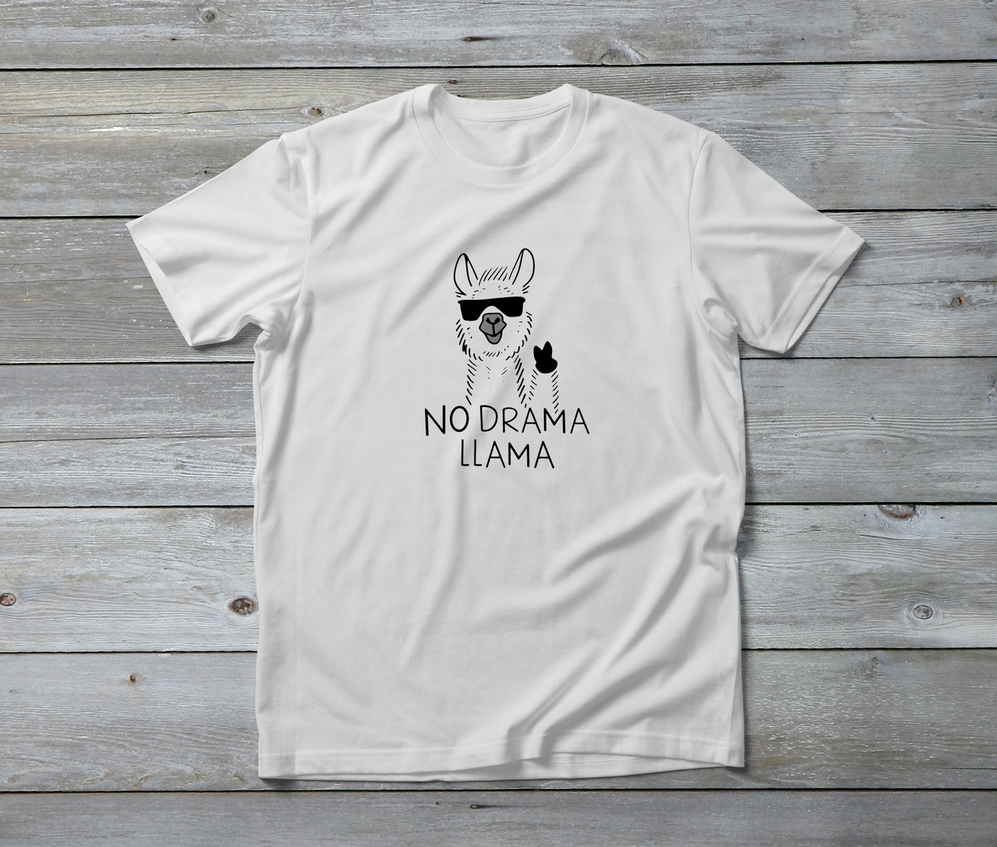 No Drama Llama Funny Llama T Shirt Cute Animal Graphic Unisex Gift Tee