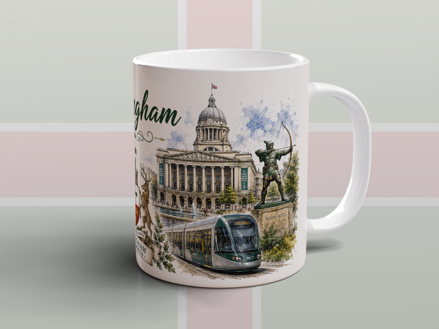 Nottingham Mug Robin Hood Castle Lace Market City Souvenir Gift