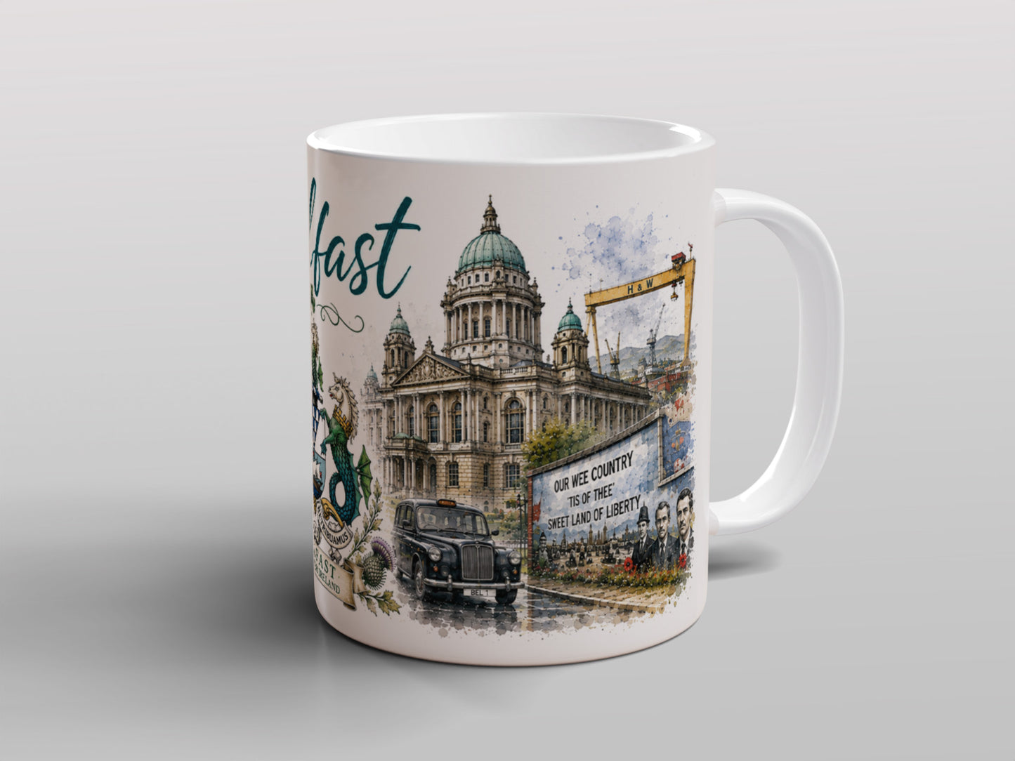 Belfast Northern Ireland Mug | City Landmarks & Heritage Gift
