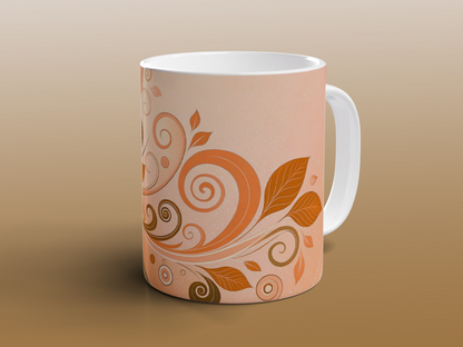 Autumn Leaf Mug | Warm Coffee Tea Mug with Fall Design | Cosy Seasonal Gift for