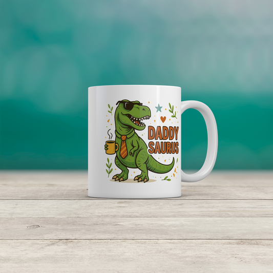 Daddysaurus Mug Dinosaur Dad Coffee Mug Father's Day Gift for Dad