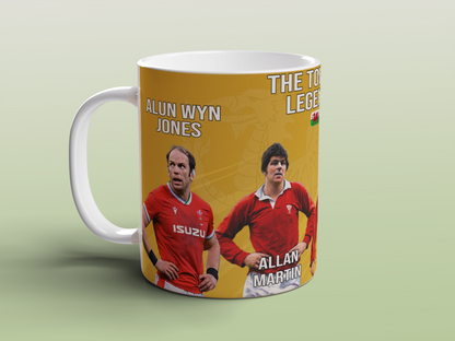 Welsh Rugby Legends Coffee Mug Wales Rugby Union Gift for Rugby Fans