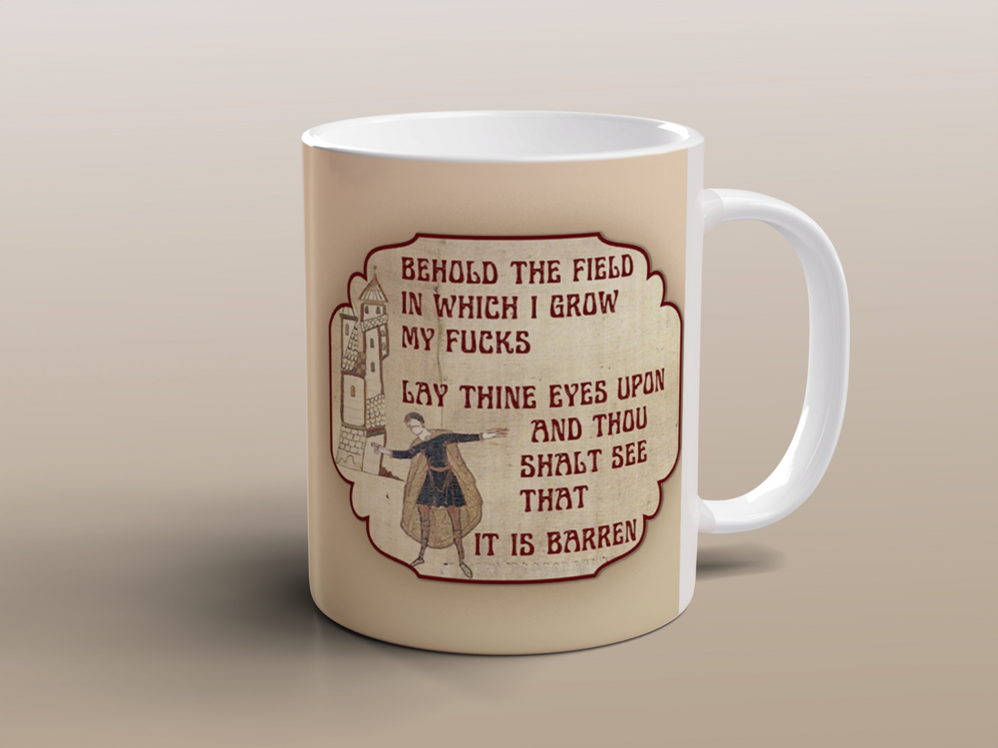 Vintage Medieval Manuscript Mug Gothic Humour Gift for History Lovers Coffee Mug