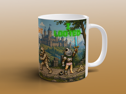 Pixel RPG Gamer Mug Retro Fantasy Gaming Coffee Mug Funny RPG Player Gift