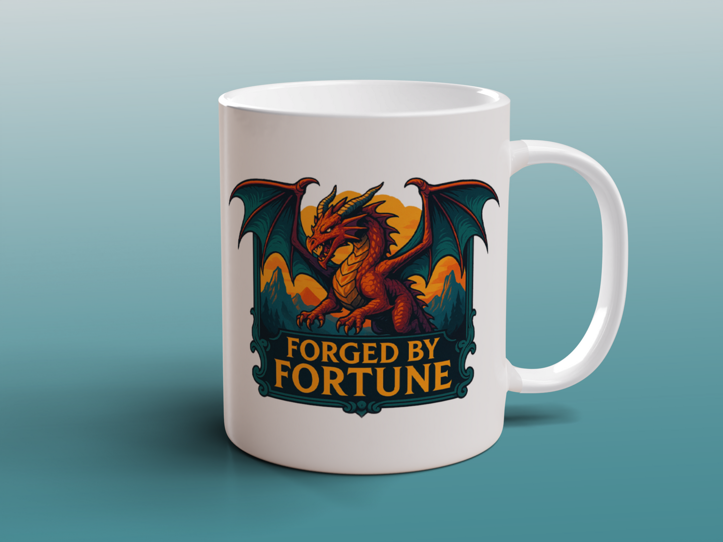 Dragon Mug Fantasy Dragon Coffee Mug RPG Gift for DnD & Fantasy Fans