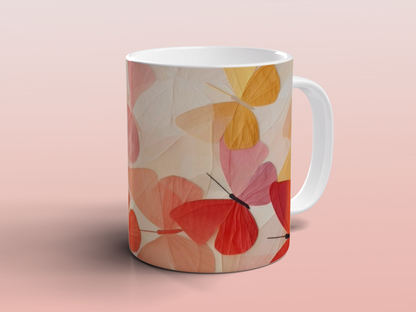 Colourful Butterfly Ceramic Mug Pastel Tea Coffee Mug Nature Gift for Her UK