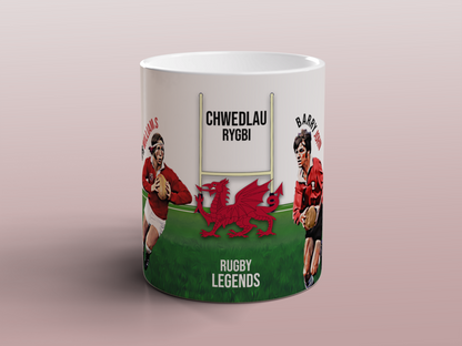Welsh Rugby Legends Mug Wales Rugby Union Gift Tea Coffee Mug UK