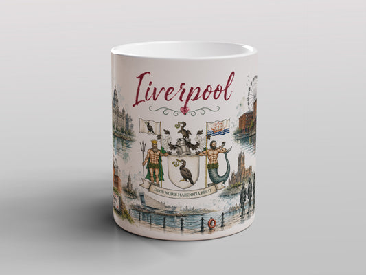 Liverpool Mug Beatles Albert Dock Liver Building Penny Lane Souvenir Gift