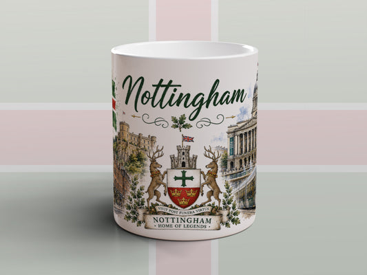 Nottingham Mug Robin Hood Castle Lace Market City Souvenir Gift