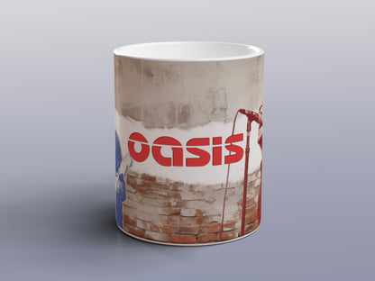 Oasis Mug Noel Liam Gallagher Inspired Retro Rock Music Gift