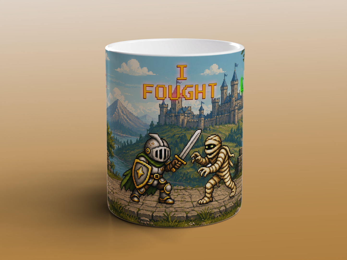 Pixel RPG Gamer Mug Retro Fantasy Gaming Coffee Mug Funny RPG Player Gift