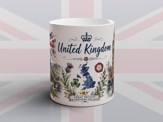 United Kingdom Mug British Flag London Highland Heritage Souvenir Gift