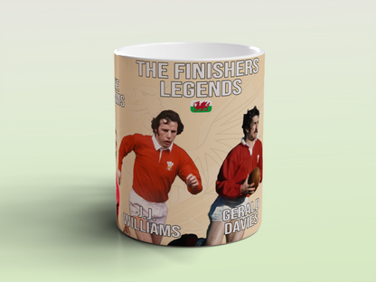 Welsh Rugby Legends Mug Shane Williams JJ Williams Gerald Davies Evans Mug