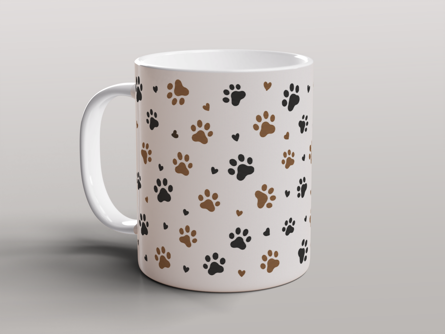 Dog Paw Print Ceramic Mug Cute Coffee Cup Gift for Dog Lovers Tea Mug