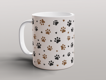 Dog Paw Print Ceramic Mug Cute Coffee Cup Gift for Dog Lovers Tea Mug