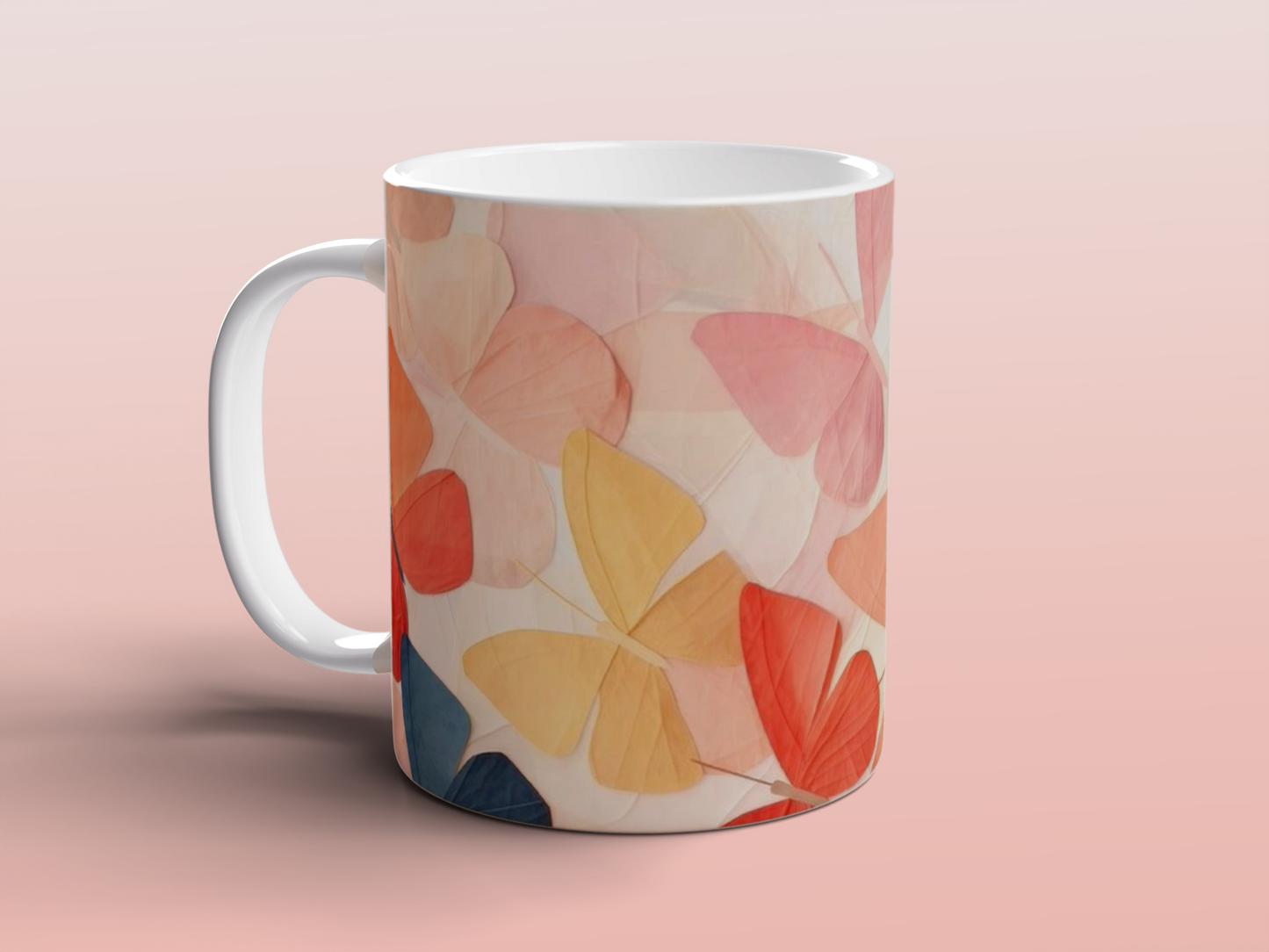 Colourful Butterfly Ceramic Mug Pastel Tea Coffee Mug Nature Gift for Her UK