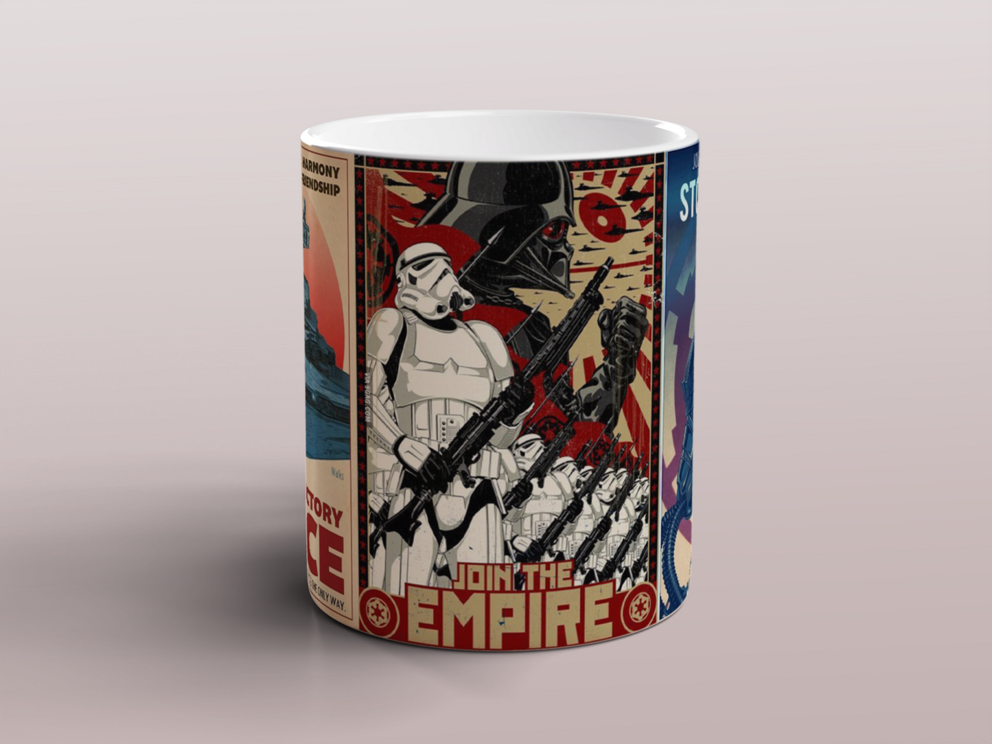 Star Wars Galactic Empire Propaganda Mug Retro Sci Fi Coffee Tea Mug Gift UK