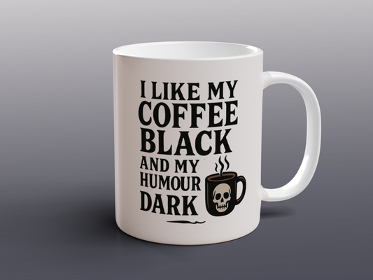 Black Coffee Mug Dark Humour Coffee Mug Gothic Gift for Coffee Lovers