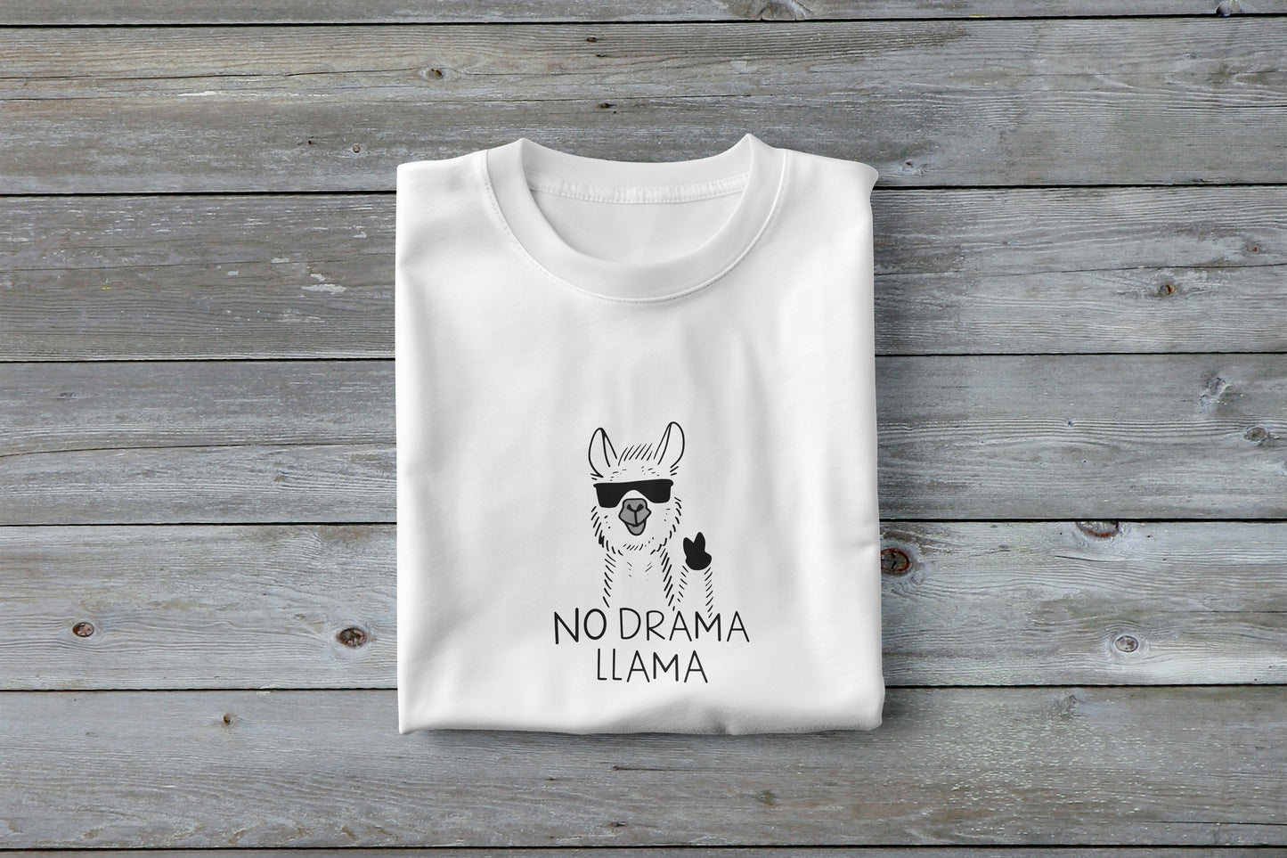 No Drama Llama Funny Llama T Shirt Cute Animal Graphic Unisex Gift Tee