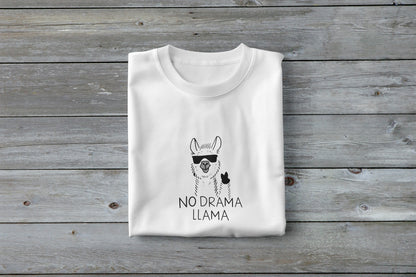 No Drama Llama Funny Llama T Shirt Cute Animal Graphic Unisex Gift Tee