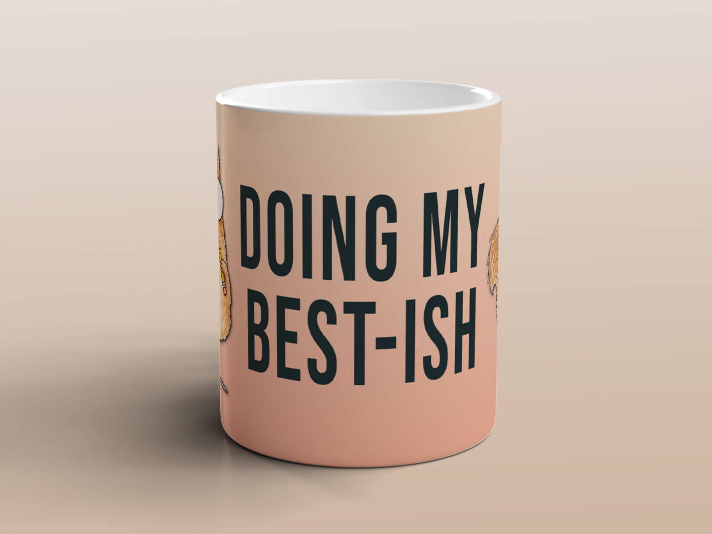 Funny Squirrel Mug Cute Office Humour Gift for Coworkers Lazy Coffee Mug
