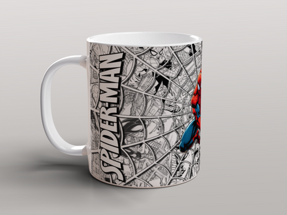 Spider-Man Comic Web Mug | Marvel Superhero Coffee Tea Ceramic Cup 11oz
