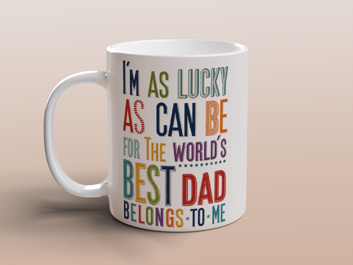Colourful Dad Mug Ceramic Coffee Mug Appreciation Gift for Father Tea Mug 11oz