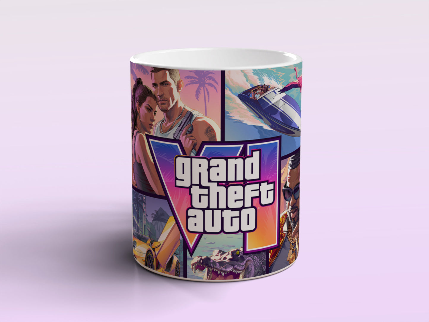 GTA 6 Mug Grand Theft Auto VI Gaming Coffee Tea Cup Gamer Gift