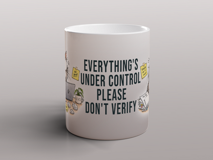 Funny Cat Office Mug Stressed Work Humour Gift for Coworkers Coffee Mug