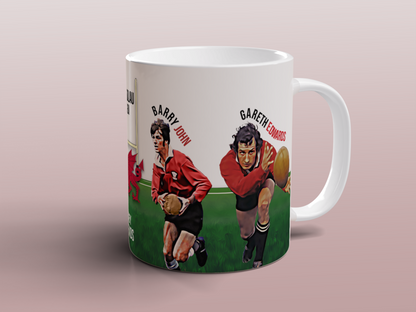 Welsh Rugby Legends Mug Wales Rugby Union Gift Tea Coffee Mug UK