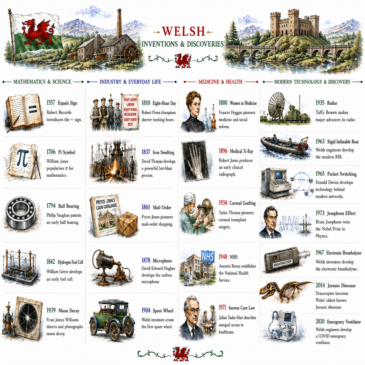Welsh Inventions & Discoveries Mug – Welsh History Science Technology Gift