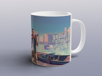 GTA 6 Mug Grand Theft Auto VI Lucia Jason Gaming Coffee Tea Cup