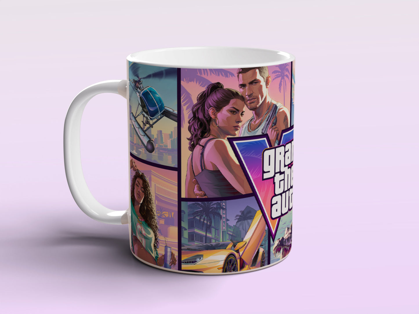 GTA 6 Mug Grand Theft Auto VI Gaming Coffee Tea Cup Gamer Gift