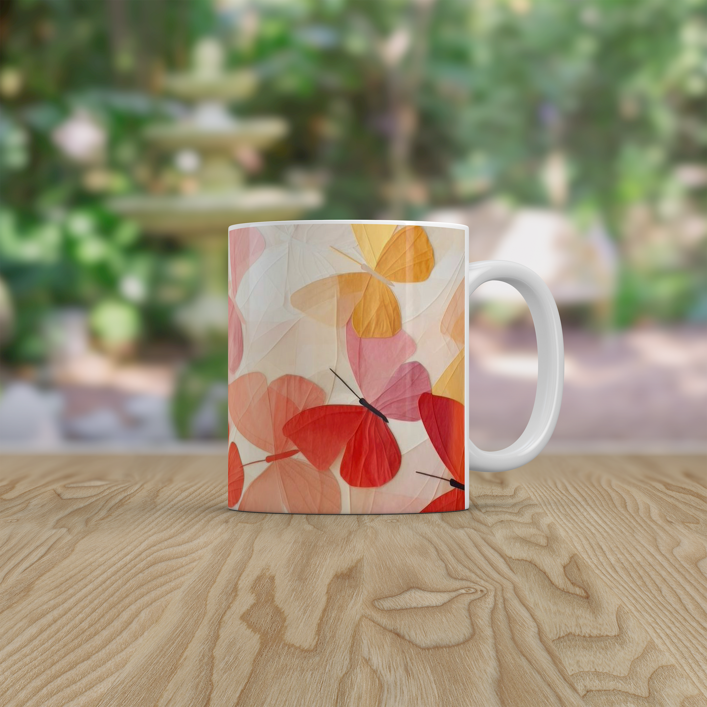 Colourful Butterfly Ceramic Mug Pastel Tea Coffee Mug Nature Gift for Her UK