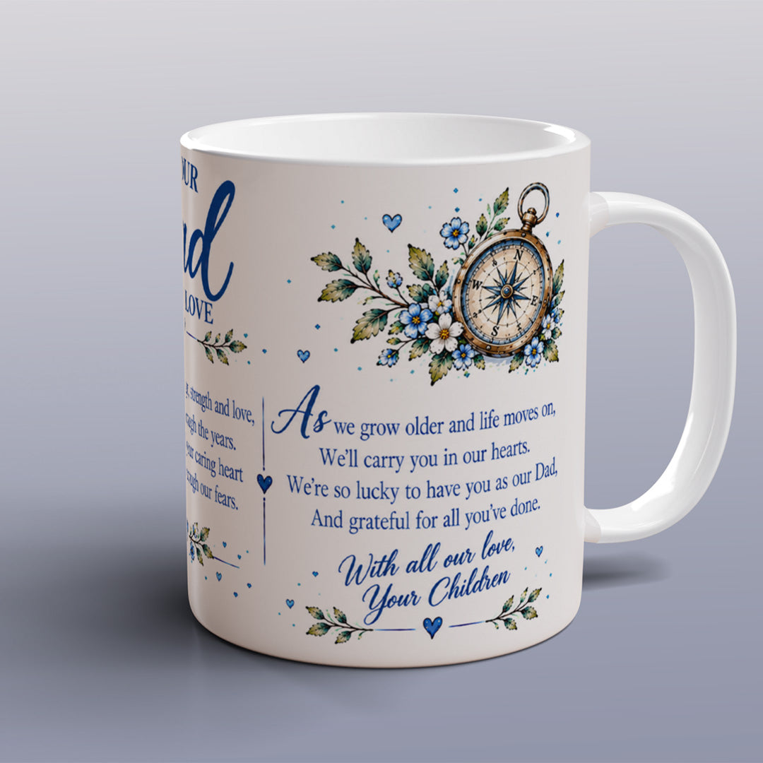Dad Mug with Matching Coaster, Loving Gift from Your Children