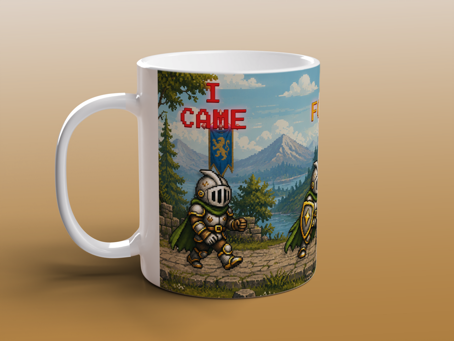 Pixel RPG Gamer Mug Retro Fantasy Gaming Coffee Mug Funny RPG Player Gift