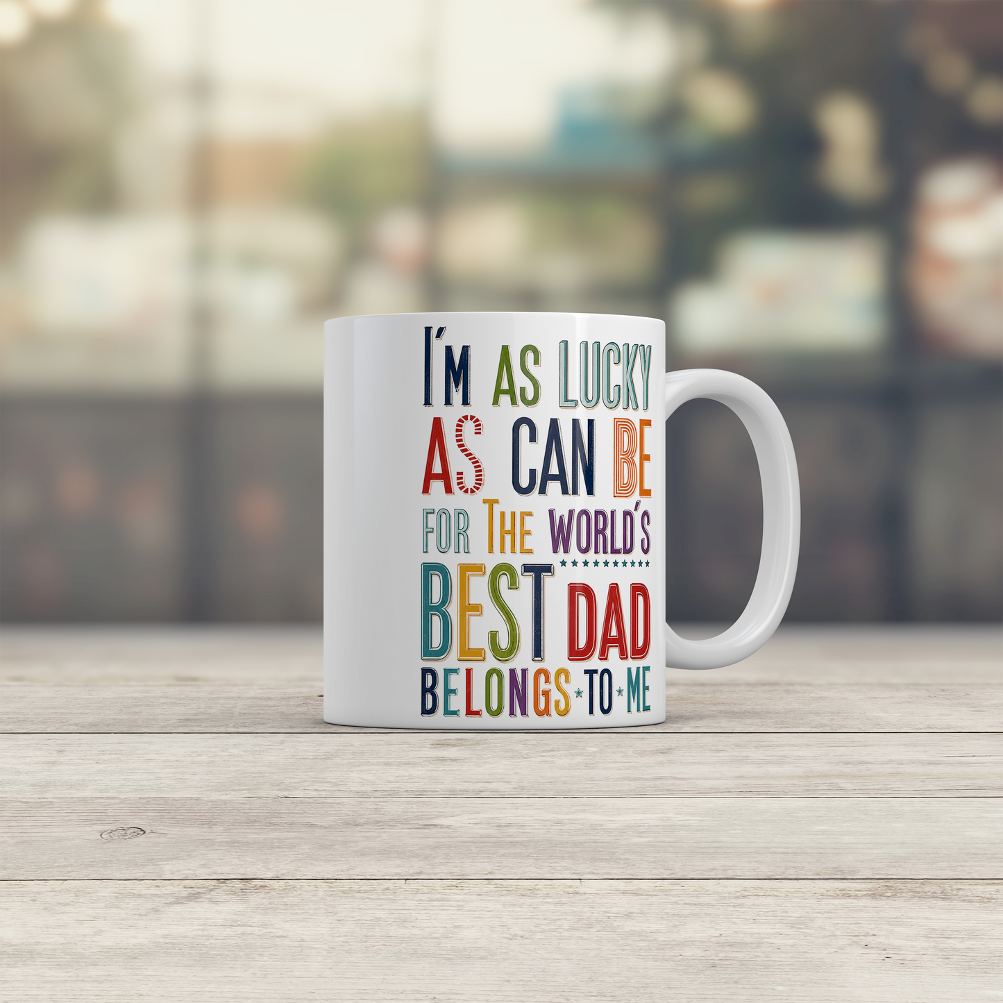 Colourful Dad Mug Ceramic Coffee Mug Appreciation Gift for Father Tea Mug 11oz
