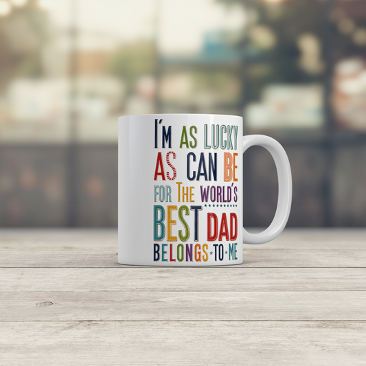 Colourful Dad Mug Ceramic Coffee Mug Appreciation Gift for Father Tea Mug 11oz