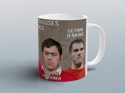 Welsh Rugby Legends Mug Gift Vintage Wales Rugby Union Ceramic Coffee Mug